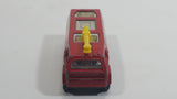Vintage 1980s Corgi Juniors Chubb Fire Truck Airport Rescue 8 Red Die Cast Toy Car Firefighting Vehicle