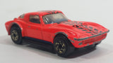 1994 Matchbox Corvette Grand Sport Neon Orange Black Tire Tracks Die Cast Toy Car Vehicle