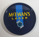 McEwan's Lager Beer Dark Blue and Light Blue Round Circular Metal Beverage Serving Tray