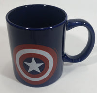 2011 Marvel Entertainment Captain America Character Dark Blue Ceramic Coffee Mug Comic Collectible