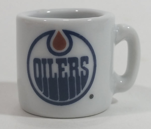 NHL Ice Hockey Edmonton Oilers Team Mini Miniature Ceramic Mug - Manufacturing Flaw