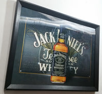 Jack Daniel's Old No. 7 Brand Tennessee Whiskey Woman in Bikini Billiards Pool Marijuana Weed 3D Hologram 12 1/2" x 16" Framed Sign