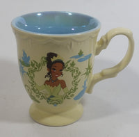 Disney Princess Tiana Ceramic Elegantly Designed Light Yellow and Blue Tea Cup Coffee Mug Collectible