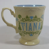 Disney Princess Tiana Ceramic Elegantly Designed Light Yellow and Blue Tea Cup Coffee Mug Collectible