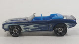 2014 Hot Wheels HW Workshop Heat Fleet '69 Camaro Convertible Dark Blue With Flames Die Cast Toy Car Vehicle