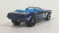 2014 Hot Wheels HW Workshop Heat Fleet '69 Camaro Convertible Dark Blue With Flames Die Cast Toy Car Vehicle