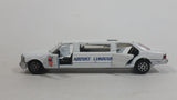 1992 Road Champs Deluxe Series Airport Limousine White Die Cast Toy Car Vehicle With Opening Doors and Sliding Sunroof