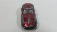 Vintage PlayArt Jaguar E Type 242 Dark Red Maroon Die Cast Toy Car Vehicle - Made in Hong Kong