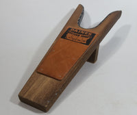 Daine's Western Shops Leather Wood Wooden Boot Jack Puller with Leather Advertising Piece