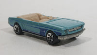 2014 Hot Wheels Mustang 50th '65 Mustang Convertible Light Blue Die Cast Toy Car Vehicle with Opening Hood
