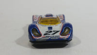 2000 Hot Wheels World Racers 2 Porsche 911 GTI - 98 #27 Metallic Blue and White Die Cast Toy Car Vehicle