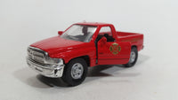 2016 Maisto Dodge Ram Truck City F.D. Fire Search and Rescue Red 1/46 Scale Pull Back Motorized Friction Die Cast Toy Car Vehicle with Opening Doors - Damaged lights on the roof