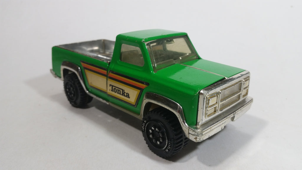 Vintage Tonka Pickup Truck Bright Green And Chrome Pressed Steel Toy C 