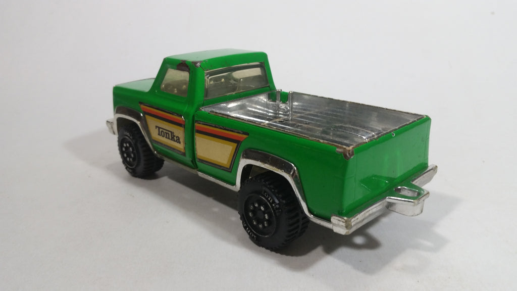 Vintage Tonka Pickup Truck Bright Green And Chrome Pressed Steel Toy C 