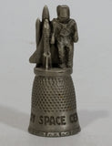 Kennedy Space Center Florida Pewter Metal Thimble With Astronaut and Shuttle
