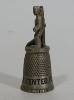 Kennedy Space Center Florida Pewter Metal Thimble With Astronaut and Shuttle