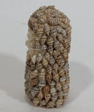 Vintage Uniquely Decorated Owl Covered in Seashells 2 1/4" Tall Figure Florida Souvenir Collectible