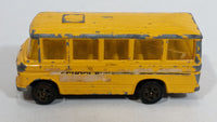 Vintage Corgi Juniors Mercedes-Benz School Bus Yellow Die Cast Toy Car Vehicle