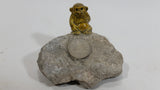 Gibraltar 5 Pence Monkey Macaque Sitting on Rock with Coin Decorative Figure Souvenir Travel Collectibles