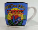 Bright And Early Coffee Blue and White Ceramic Coffee Mug Cup