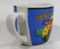 Bright And Early Coffee Blue and White Ceramic Coffee Mug Cup