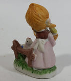 Enesco Girl With Chicken and Chicks Hummel Style Ceramic Decorative Figurine Ornament