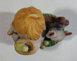 Enesco Girl With Chicken and Chicks Hummel Style Ceramic Decorative Figurine Ornament
