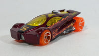 2012 Hot Wheels Thrill Racers Volcano Sling Shot Metallic Burgundy Red #5 Die Cast Toy Car Vehicle