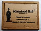 Vintage Stamford Art Glittering Gold "Cocaine" Wood Framed Pub Lounge Bar Novelty Drug Mirror 11" x 14"