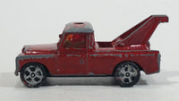 Vintage Corgi Juniors WhizzWheels Land Rover Wrecker Salvage Tow Truck Red Die Cast Toy Car Vehicle - Gt. Britain