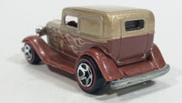 2008 Hot Wheels All Stars '32 Ford Delivery Truck Metalflake Pale Gold & Brown Red Line Die Cast Toy Car Vehicle