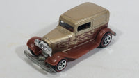 2008 Hot Wheels All Stars '32 Ford Delivery Truck Metalflake Pale Gold & Brown Red Line Die Cast Toy Car Vehicle