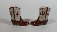 Vintage Cowboy Boot Shaped Ceramic Salt and Pepper Shakers