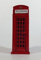 London Royal Telephone Phone Booth with Opening Door Red 3 3/4" Tall Die Cast Toy Collectible - TC 8689