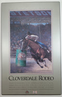 1993 World Famous Cloverdale Rodeo 20" x 31" Large Wall Plaque Advertisement British Columbia Western Cowboy Collectible - Stetson - Budweiser