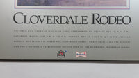 1993 World Famous Cloverdale Rodeo 20" x 31" Large Wall Plaque Advertisement British Columbia Western Cowboy Collectible - Stetson - Budweiser