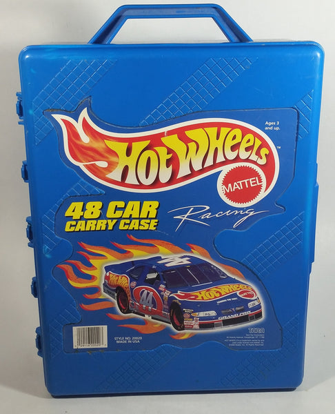 1998 Hot Wheels 48 Car Carrying Case Blue Plastic Container