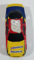 Tyco 1998 Ford Taurus Yellow Blue Red NASCAR Racing Plastic Toy Slot Car Vehicle H1 - Not tested