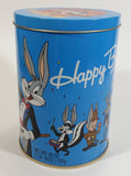 1989 Warner Bros Looney Tunes Happy Birthday Bugs Bunny 50th Anniversary Brach's Jelly Beans Tin Canister Cartoon Collectible