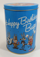 1989 Warner Bros Looney Tunes Happy Birthday Bugs Bunny 50th Anniversary Brach's Jelly Beans Tin Canister Cartoon Collectible