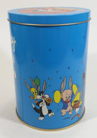 1989 Warner Bros Looney Tunes Happy Birthday Bugs Bunny 50th Anniversary Brach's Jelly Beans Tin Canister Cartoon Collectible