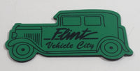Flint Vehicle City Green Classic Car Shaped Fridge Magnet Michigan Automotive Travel Collectible