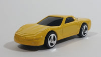 2000 Hot Wheels Corvette Yellow Die Cast Toy Car Vehicle McDonald's Happy Meal