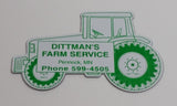 Dittman's Farm Service Pennock, Minnesota Green and White Farm Tractor Shaped Magnet
