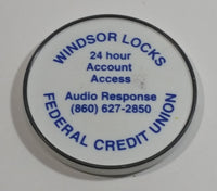 Windsor Locks Federal Credit Union White Round Circular Fridge Magnet