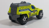 2005 Matchbox Fire 2 4x4 Fire Truck Fluorescent Yellow Die Cast Toy Emergency Rescue Firefighting Vehicle