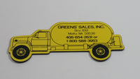 Greens' Sales, Inc. Malta, Montana Propane Truck Shaped Yellow Fridge Magnet