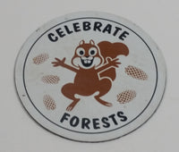 Celebrate Forests Brown Squirrel Round Circular Magnet