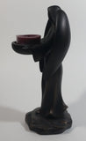 Party Lite Black Bronzed Dark Angel 8" Tall Candle Holder Decorative Collectible