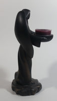 Party Lite Black Bronzed Dark Angel 8" Tall Candle Holder Decorative Collectible